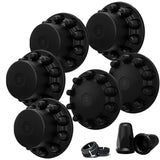 Alcoa Aero Black 6 Wheel Interlocking Hub Cover Kit (Clamp On)